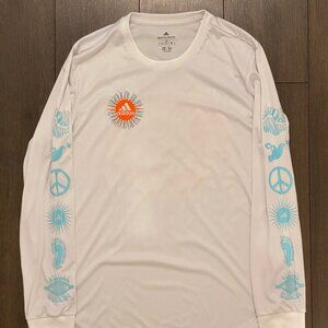 Adidas Freedom Running Graphic Long Sleeve Tee (Men’s Medium) White long sleeve